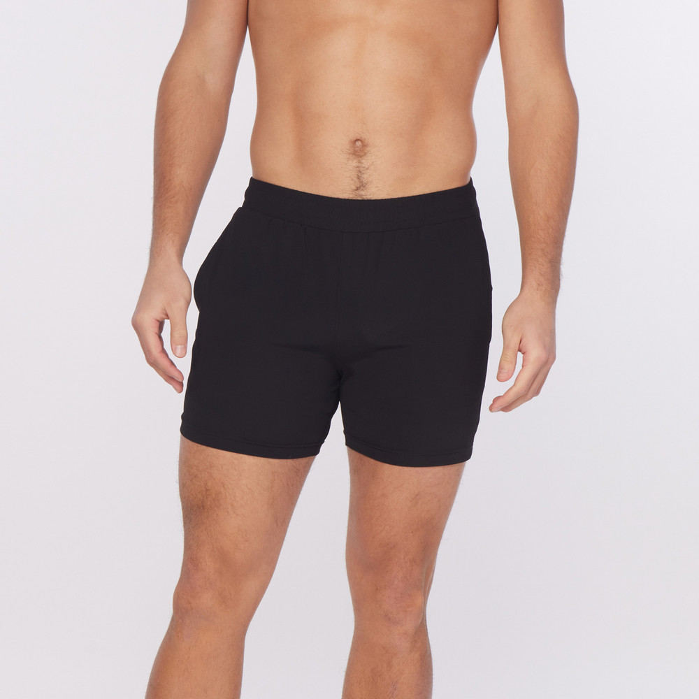 ST33LE - Textured Stretch Gym Shorts - Black