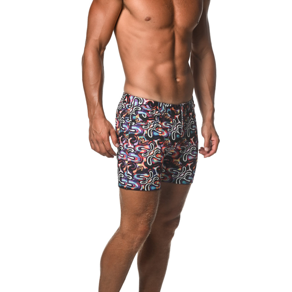 ST33LE - 5" Stretch Knit Shorts - Spectrum Black Swirl