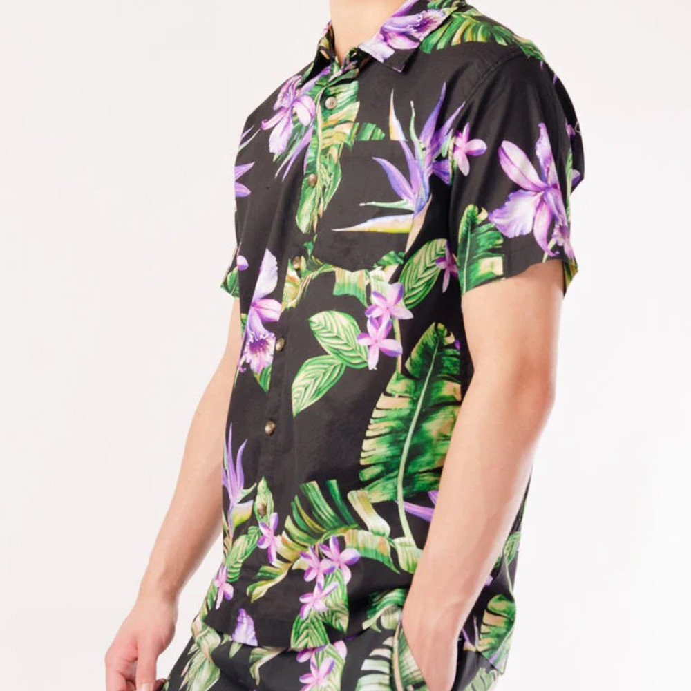 IslandHaze - Hawaiian Woven Shirt - Purple Lavi