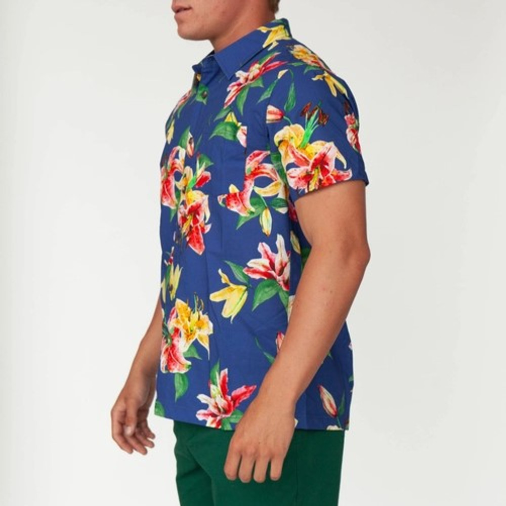 IslandHaze - Hawaiian Woven Shirt - Crush