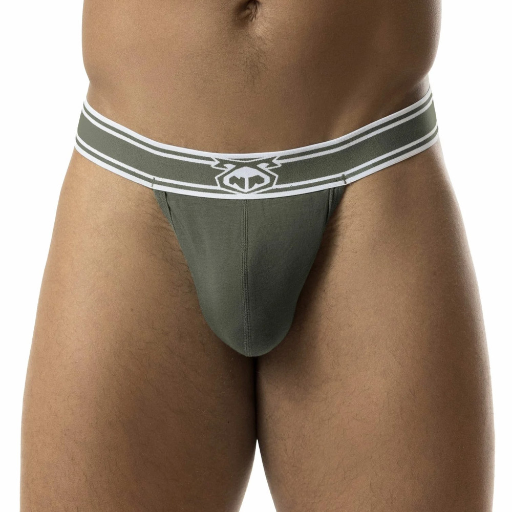 Nasty Pig - Core Thong - Heather Grey/Army Green