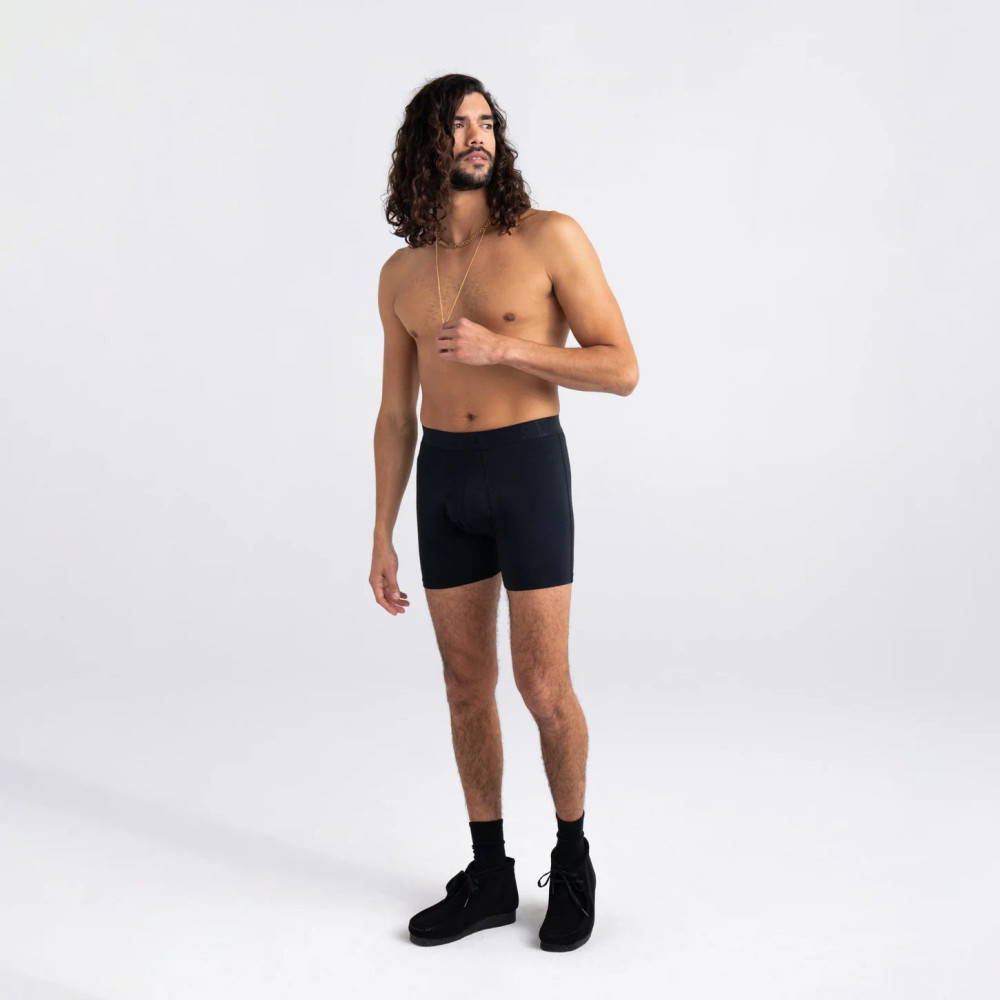 SAXX - 22nd Century Silk Boxer Briefs - Black