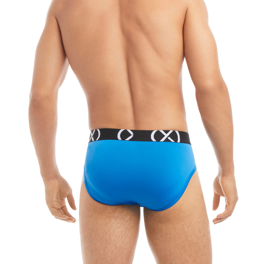 2(X)IST - (X) Sport Mesh Low Rise Brief 3-Pack -  Electric Blue/Shocking Orange/BlueFish