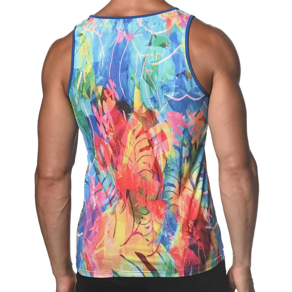 ST33LE - Mesh Tank Top - Royal Rainbow