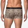 St33le - Microfiber Print Low Rise Trunk - Brown/Khaki Safari