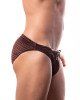 Jimaye - Pleated Velvet Swim Brief - Chocolate