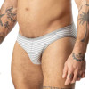 Nasty Pig - Dual Profile Lowrise Brief - Grey / White