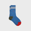 BillyBelt - Retro Cotton Crew Sock - Light Blue / Beige