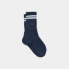 BillyBelt - Retro Cotton Crew Sock - Blue / White Stripe