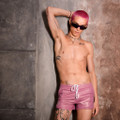 Chris Turk - Glitter Swim Trunk - Pink Glitter