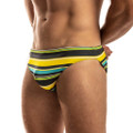 Jack Adams - Multi-Stripe Swim Brief - Yellow/Black