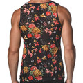 ST33LE - Floral Gossamer Lace Tank Top -  Navy/Jungle