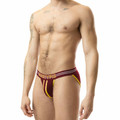 Nasty Pig - Varsity Sport Brief - Burgundy/Goldenrod