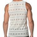 ST33LE -Stretch Gossamer Lace Tank Top - Beige Oval