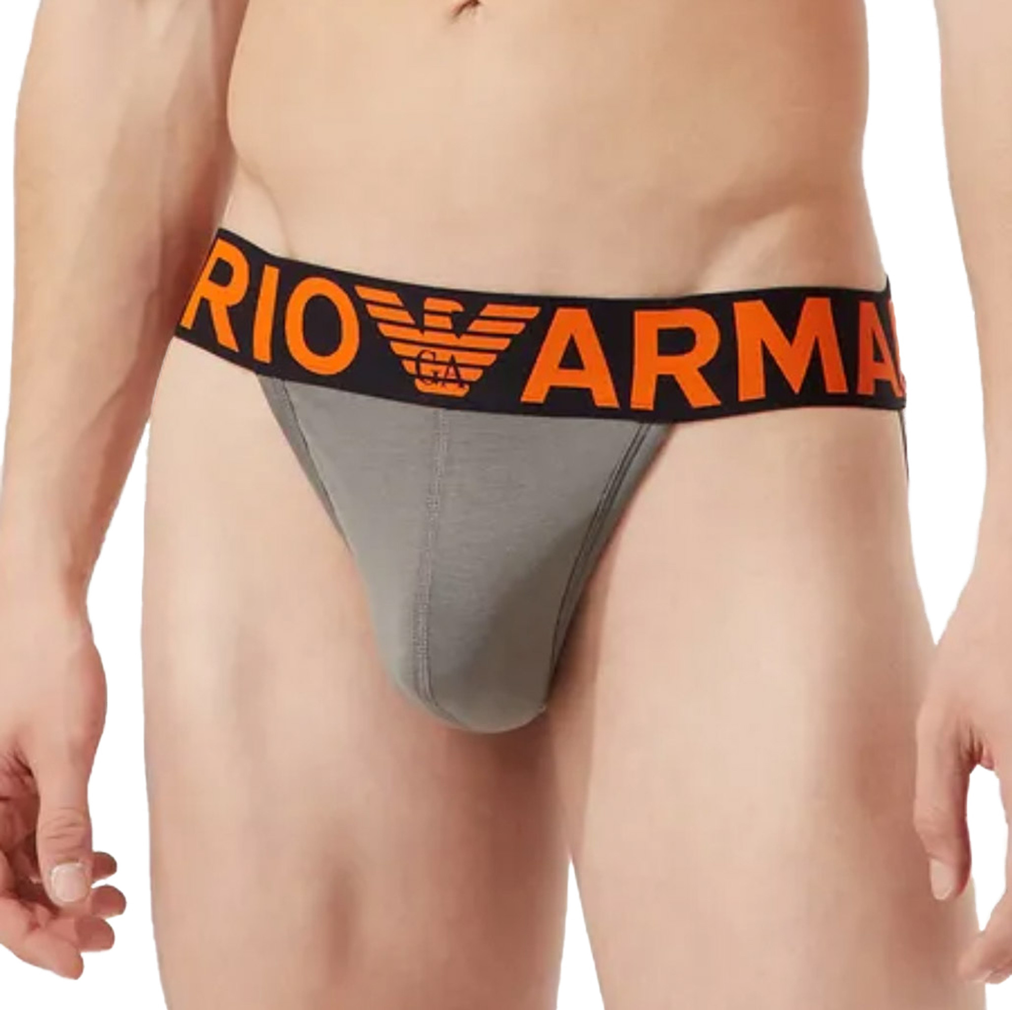 Emporio Armani Mega Logo Jockstrap Pewter