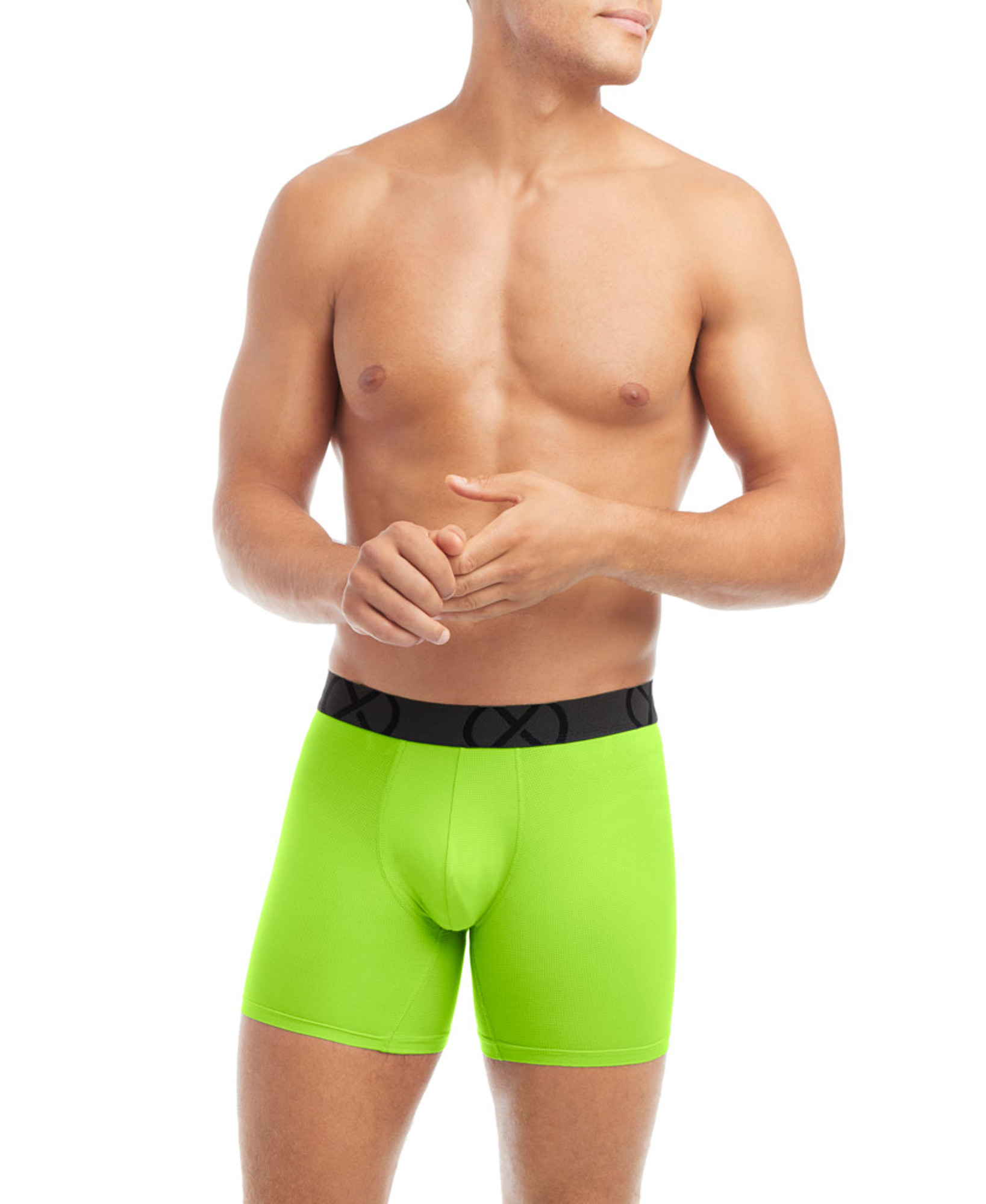 2(x)ist - (X) Sport Mesh No Show Boxer Brief 3-Pack - Blue/Green/Pink