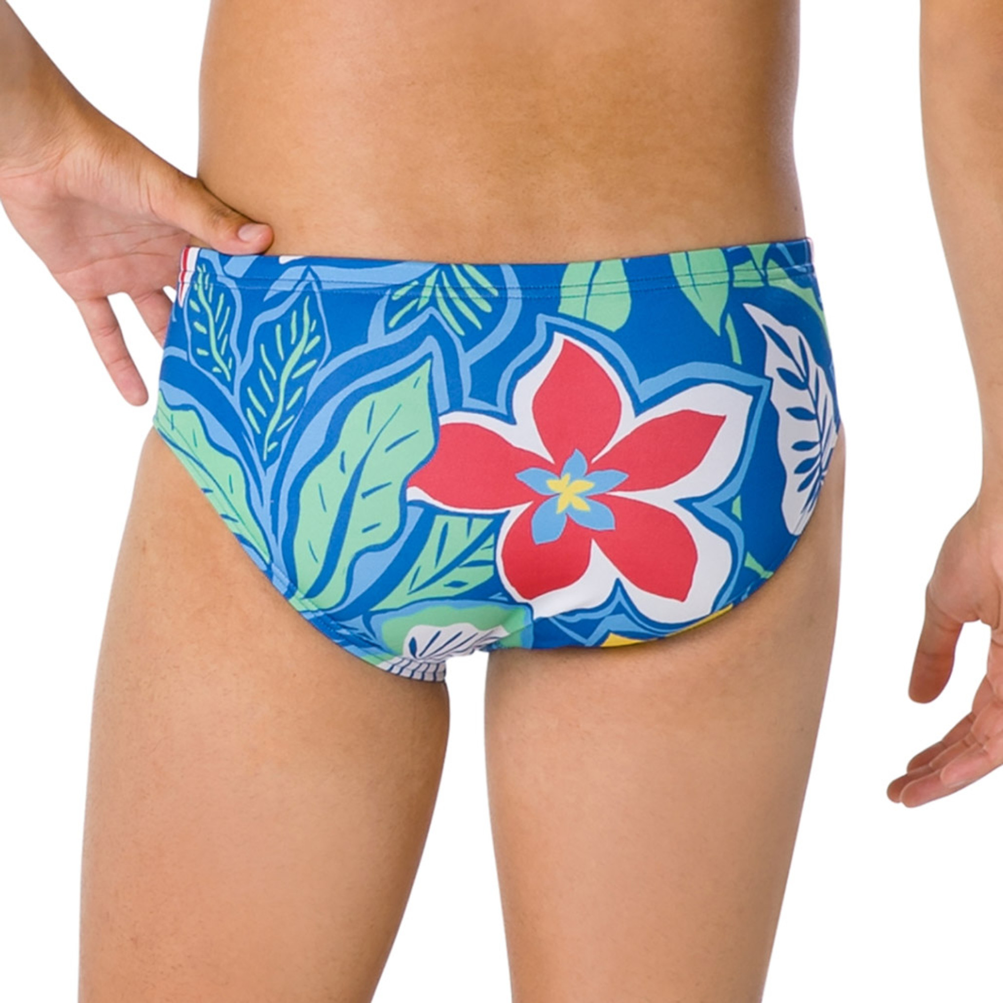 RARE 1980's Mens Speedo Cotton Blend Bold Hawaiian Floral Swim