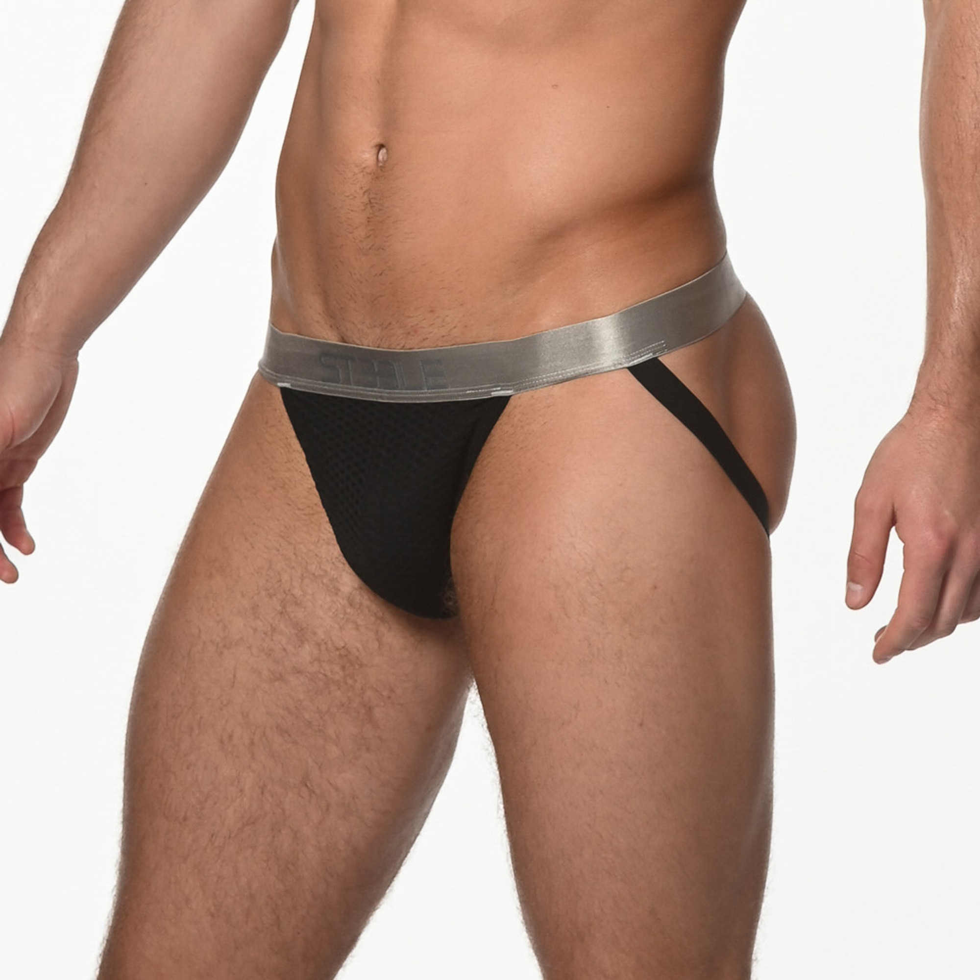 ST33LE - Diamond Mesh Jockstrap - Black