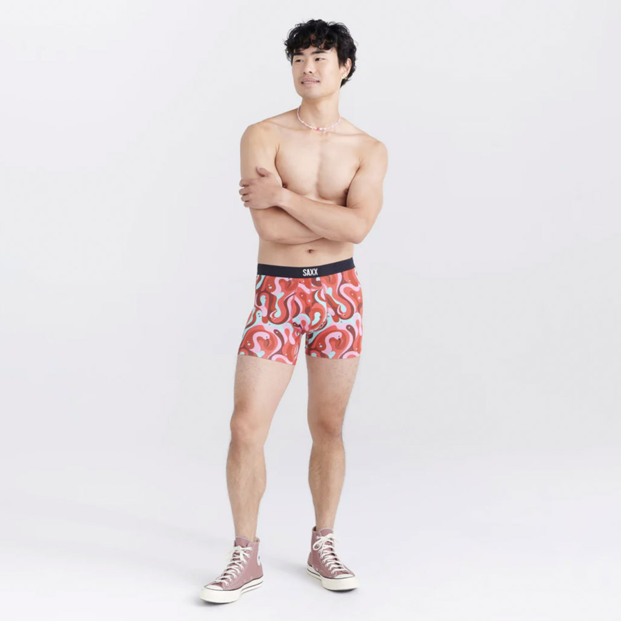 SAXX - VIBE Super Soft Boxer Brief - Lava Lamp Flamingo