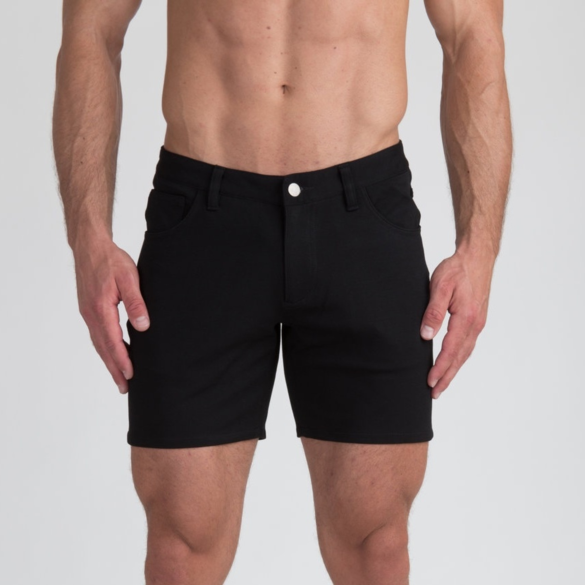 Hybrid Regular Denim Shorts - Black - Men | H&M US