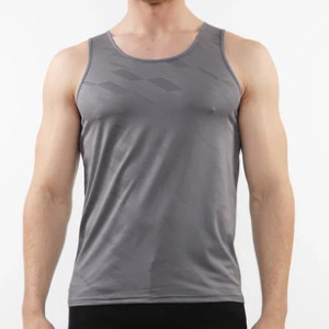 ST33LE - Textured Stretch Mesh Performance Tanktop - Grey