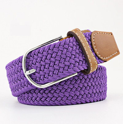 Woven Fabric Belt - Purple