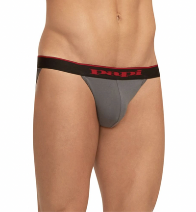 Papi Stretch Cotton Jockstrap - Gray