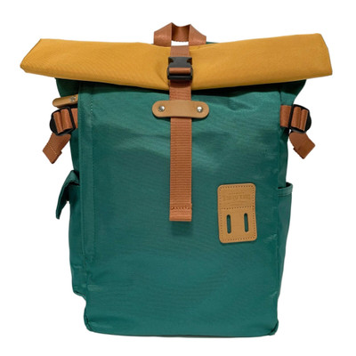 Harvest Label - Two-Tone Rolltop Backpack - Teal Green