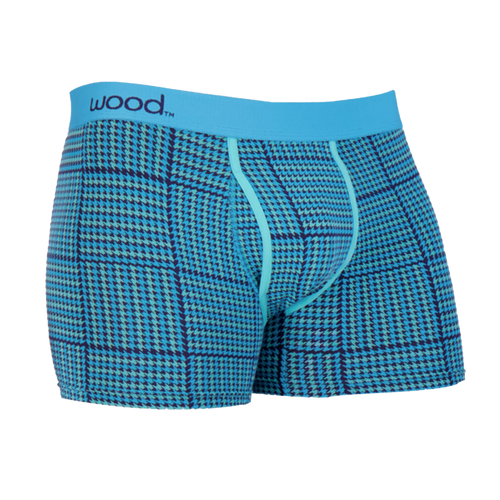 Wood - Boxer Brief w/ Fly - Blue Hound Weave