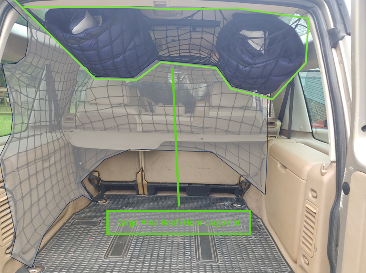 Storage Bin Organizational System Side Opening Cargo Net