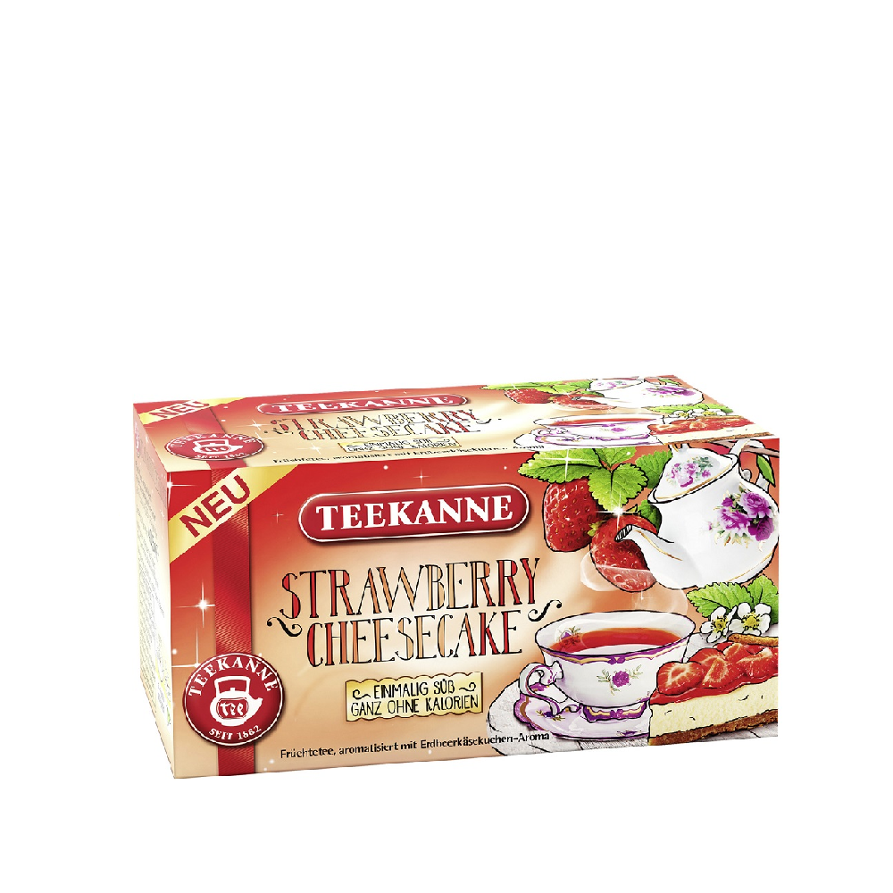 Teekanne Strawberry Cheesecake Tea. 18 Tea Bags