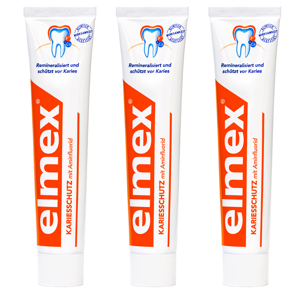 Elmex Toothpaste Caries Protection 3 Tubes X 75ml Estork