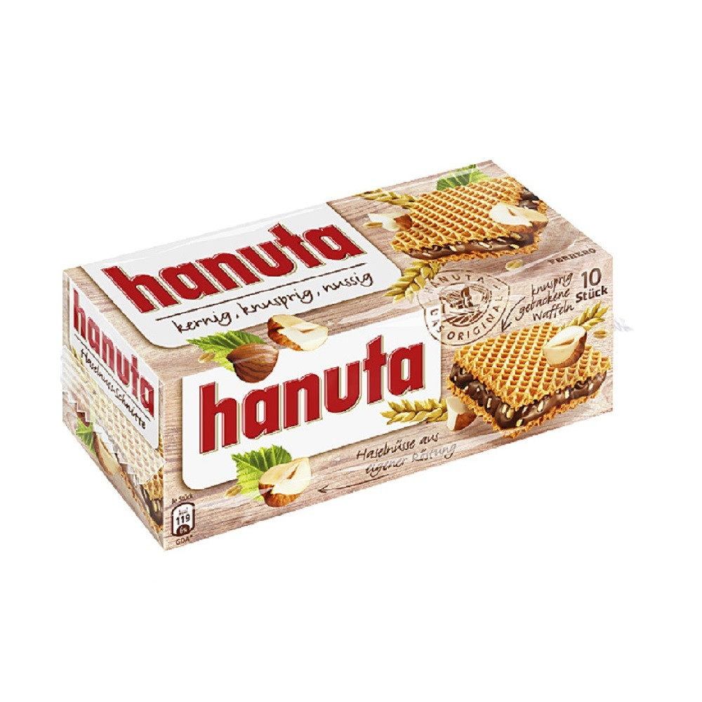 Hanuta Ferrero Wafers With Hazelnut Cream 10 x 22g, 220g.