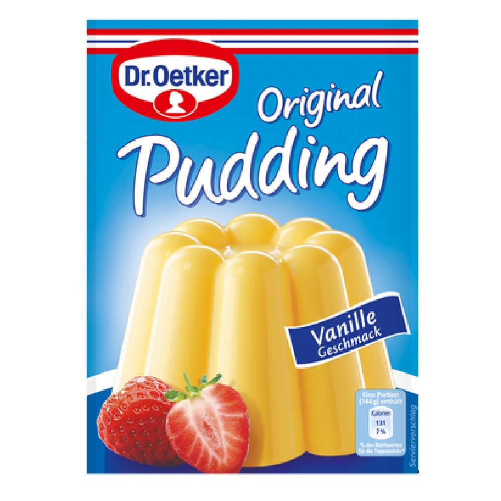 Dr. Oetker Original Vanilla Pudding Powder 111g pack with 3 x 37g sachets
