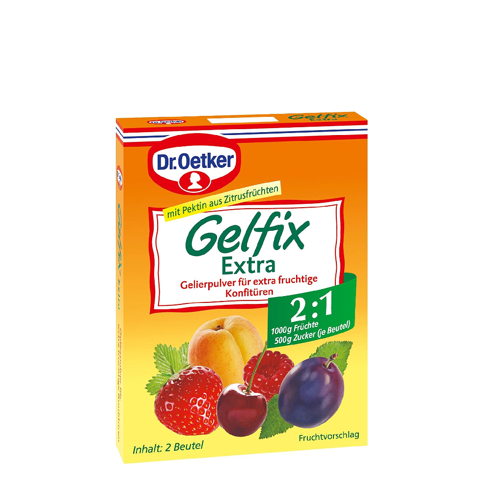 Dr. Oetker Gelfix Extra 2:1 Pectin Mix for Jams. Low Sugar Jams