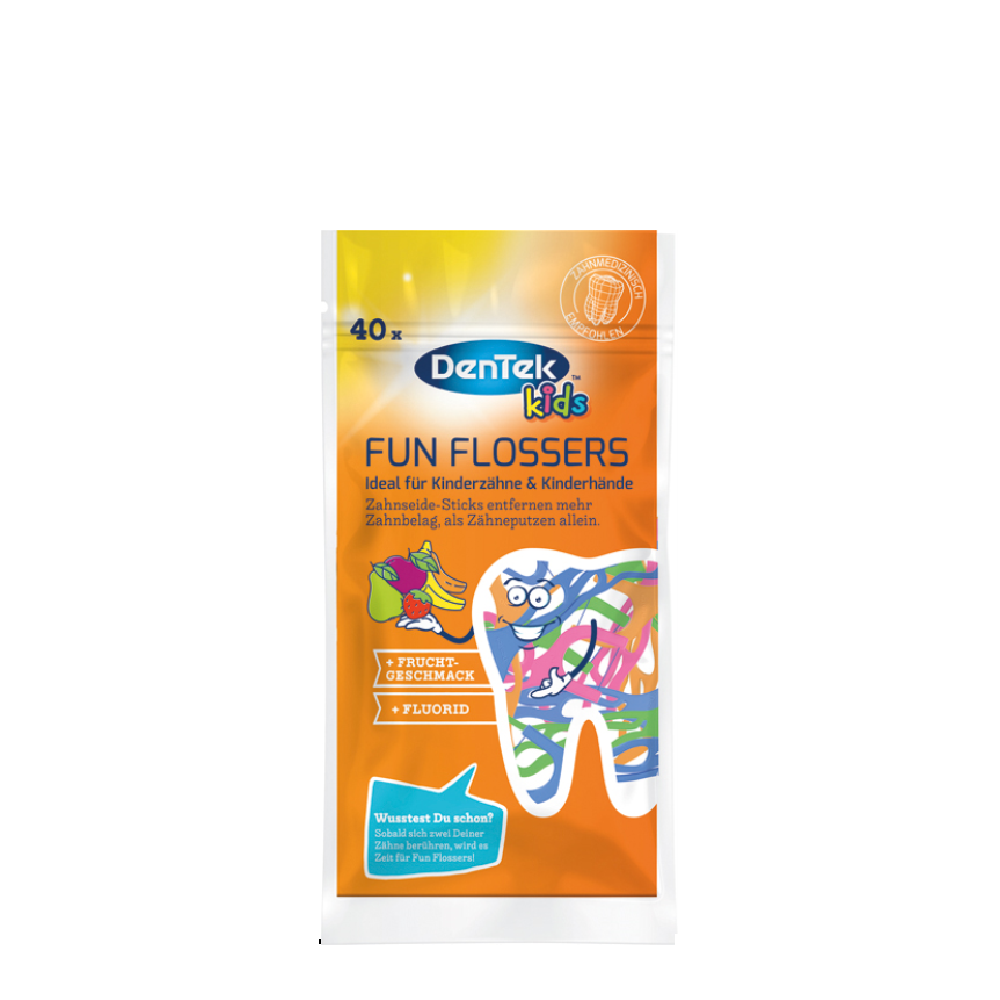 Dentek Kids Fun Flosser - 1 Pack Of 40 For Children over 6 years