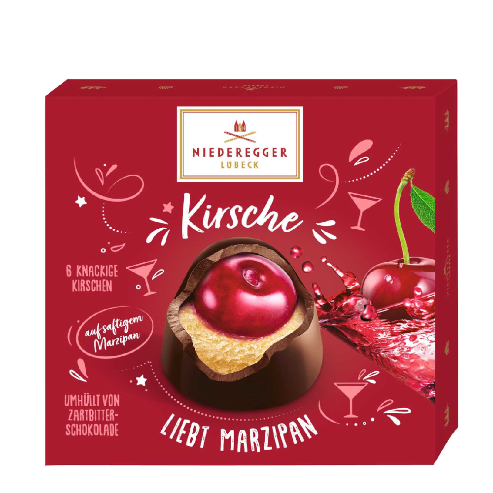 Niederegger Dark Chocolate Marzipan & Kirsch-Cherry Pralines 108g