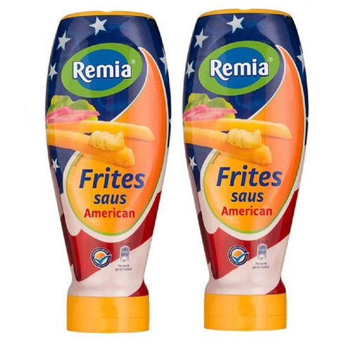 Remia Dutch American Sauce 500ml – creamy tangy burger-style sauce in squeeze bottle (EAN 8710448691709). 2 bottles