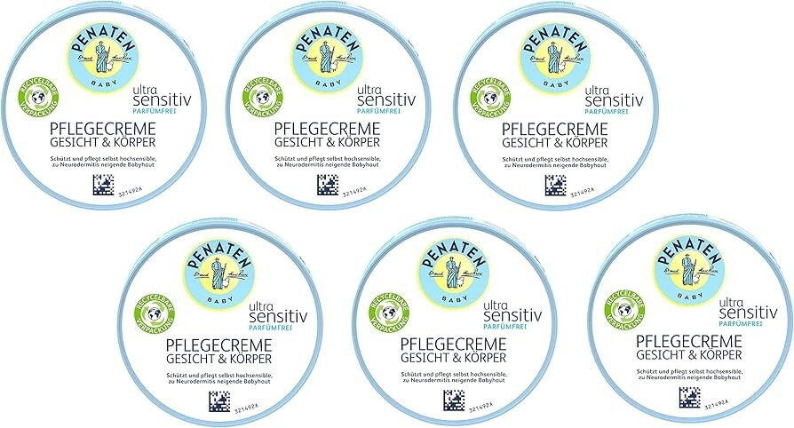 Penaten Ultra Sensitive Cream Face and Body 100 ml (Pack of 6)