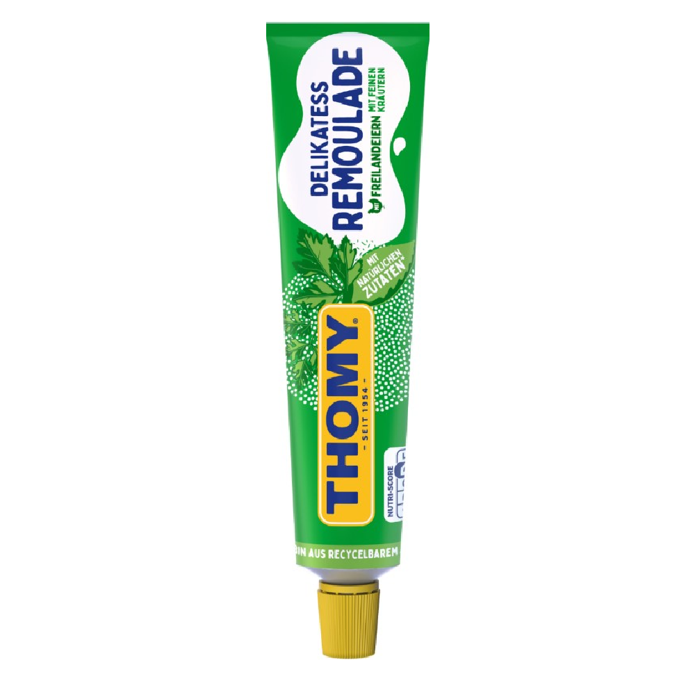 Thomy Remoulade Sauce 200ml – classic German herb mayonnaise remoulade for sandwiches, fries and fish (EAN 0000040056142)