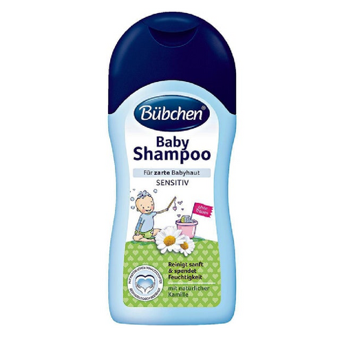 Bubchen Baby Chamomile Shampoo 200 ml bottle — extra-mild, eye-friendly baby shampoo with natural chamomile for gentle cleansing