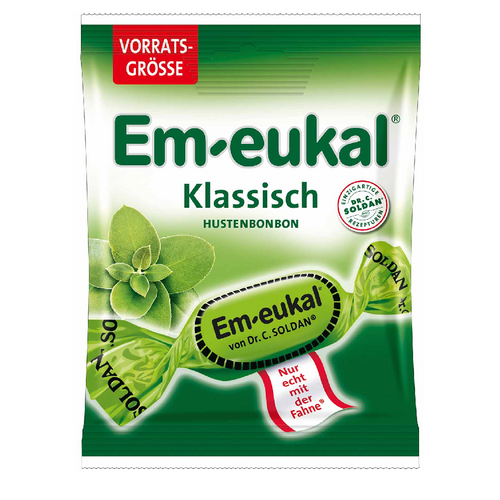 Em-eukal Classic cough drops 150g pack – classic lozenges with traditional refreshing taste (EAN 4009077024007)