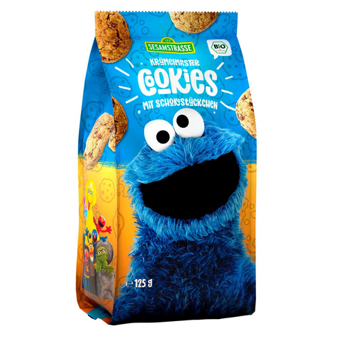 Sesame Street Cookie Monster Cookies with Chocolate Chips Organic 125g