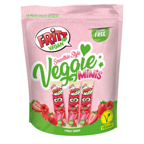 Fritt Vegan Smoothie Style Veggie Minis Strawberry & Raspberry 135g Fritt Vegan Smoothie Style Veggie Minis Strawberry & Raspberry 135g