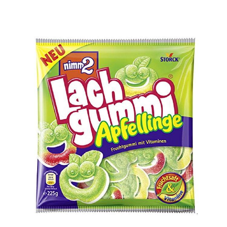 Storck Nimm2 Lachgummi Apfellinge – Apple Rings 225g