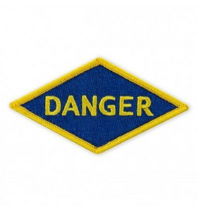Prometheus Design Werx Danger Tab Vintage Morale Patch Prometheus Design Werx Danger Tab Vintage Morale Patch