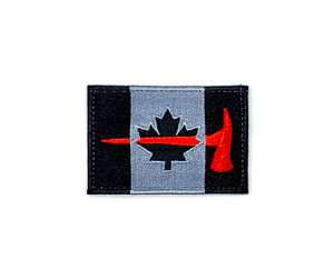 DST Large Canadian Flag Patch - Thin Red Line Axe DST Large Canadian Flag Patch - Thin Red Line Axe