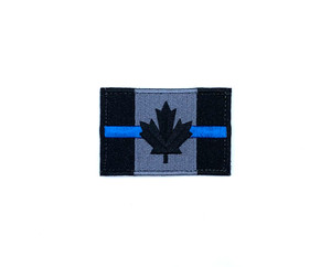 DST Large Canadian Flag Patch - Thin Blue Line DST Large Canadian Flag Patch - Thin Blue Line