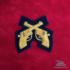 Emblazon Crossed Revolvers Appointment Badge Emblazon Crossed Revolvers Appointment Badge