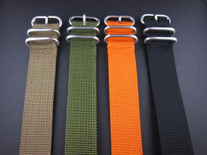 Europelli 3 Ring ZULU Stainless Steel Tactical Watch Strap